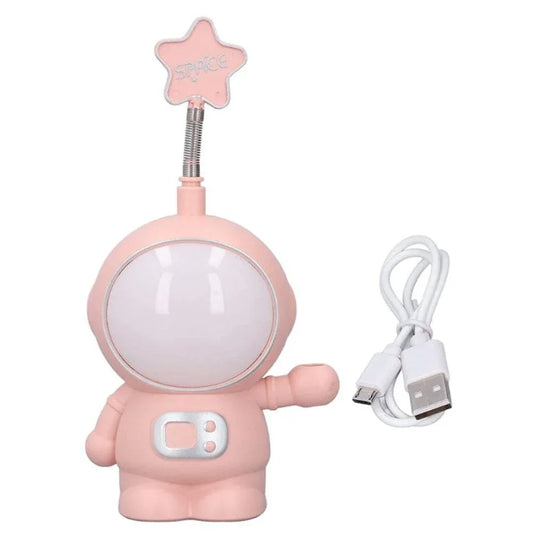 USB Rechargeable Astronaut Table Lamp, LED Table Lamp, ABS Material, USB Charging, 2 Light Modes for Home Table Fatio General Trading