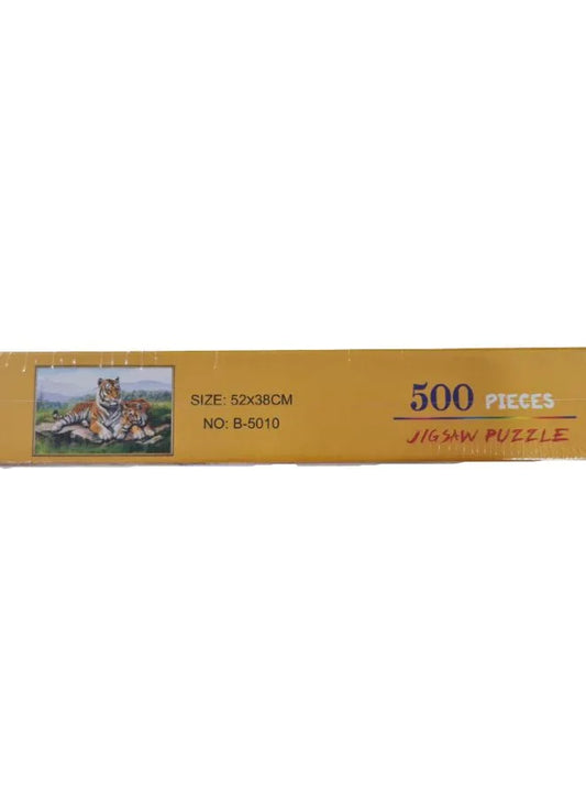 500 Piece Jigsaw Puzzle with Unique Artwork, Tiger (52 x 38 cm)