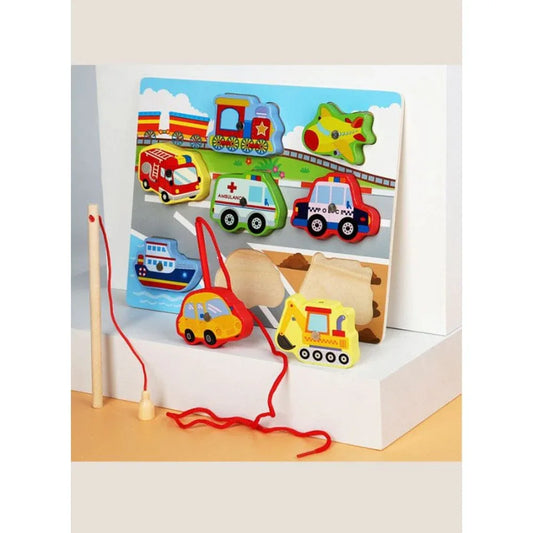 Wooden Magnetic Fishing Game Toys Set with Fish Rod, Cognition Fish Rod Toys Parent-child Interactive Early Educational Toy Fatio General Trading