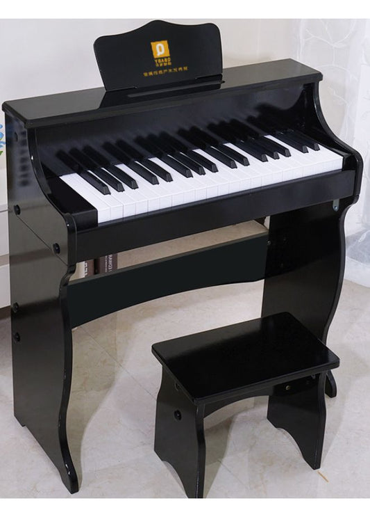 بيانو خشبي رقمي مكون من 37 مفتاحًا للأطفال - لعبة تعليمية ذات ميزات تفاعلية