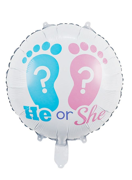 1 pc 18 Inch Baby Shower Balloons Large Size He or She Foil Balloon Adult & Kids Party Theme Decorations for Birthday, Anniversary, Baby Shower Fatio General Trading