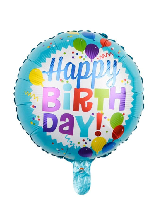 1 pc 18 Inch Birthday Party Balloons Large Size Happy Birthday Blue Foil Balloon Adult & Kids Party Theme Decorations for Birthday, Anniversary, Baby Shower Fatio General Trading