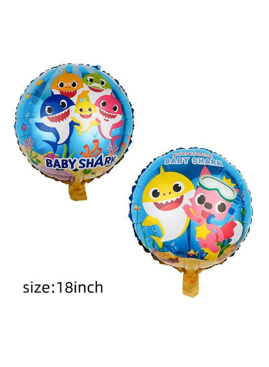 1 pc 18 Inch Birthday Party Balloons Large Size Baby Shark Double Sided Foil Balloon Adult & Kids Party Theme Decorations for Birthday, Anniversary, Baby Shower Fatio General Trading