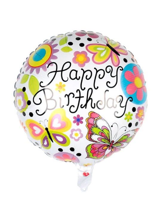 1 pc 18 Inch Birthday Party Balloons Large Size Happy Birthday Butterfly Foil Balloon Adult & Kids Party Theme Decorations for Birthday, Anniversary, Baby Shower Fatio General Trading