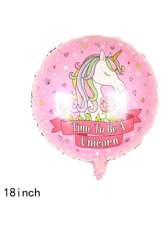 1 pc 18 Inch Birthday Party Balloons Large Size Unicorn Foil Balloon Adult & Kids Party Theme Decorations for Birthday, Anniversary, Baby Shower Fatio General Trading