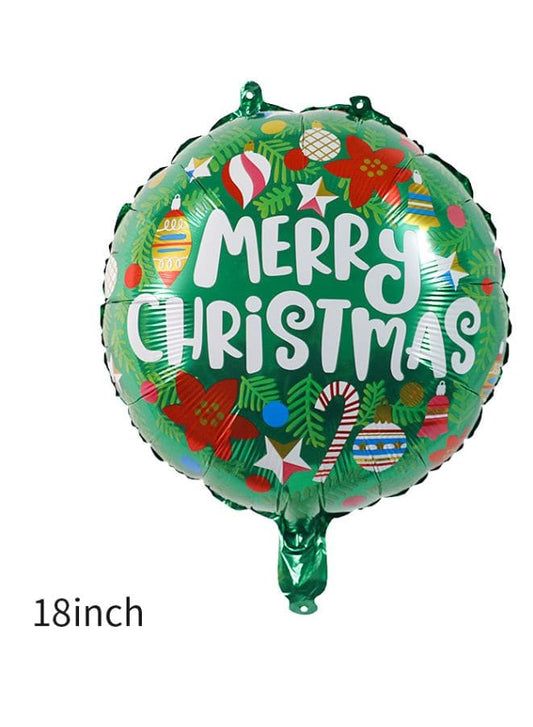1 pc 18 Inch Christmas Party Balloons Large Size Merry Christmas Green Foil Balloon Adult & Kids Party Theme Decorations for Birthday, Anniversary, Baby Shower Fatio General Trading