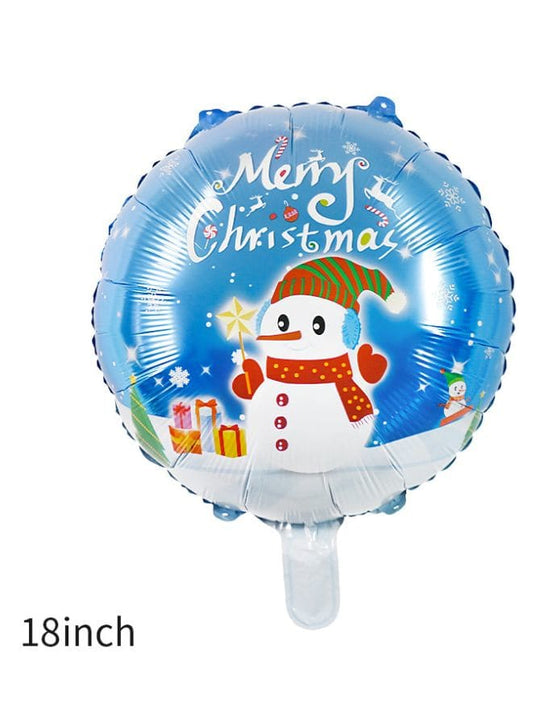 1 pc 18 Inch Christmas Party Balloons Large Size Merry Christmas Snowman Foil Balloon Adult & Kids Party Theme Decorations for Birthday, Anniversary, Baby Shower Fatio General Trading