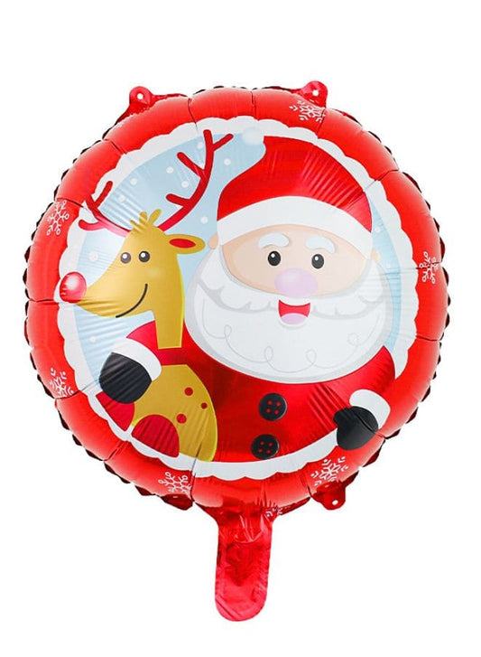1 pc 18 Inch Christmas Party Balloons Large Size Santa and Deer Foil Balloon Adult & Kids Party Theme Decorations for Birthday, Anniversary, Baby Shower Fatio General Trading