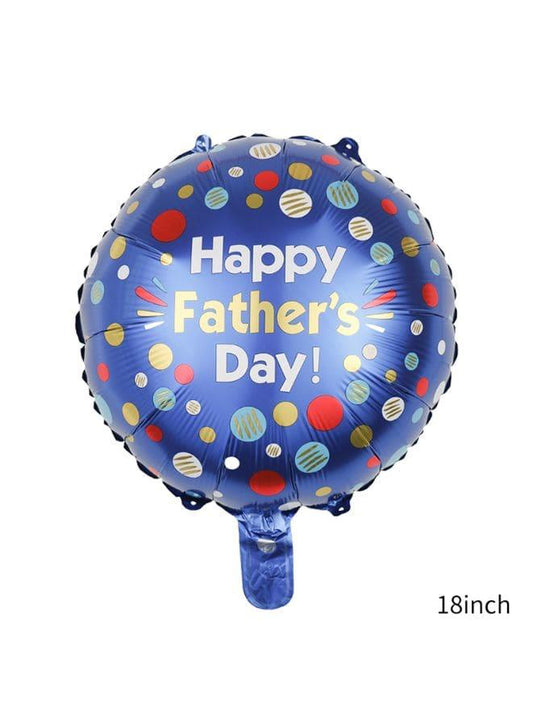 1 pc 18 Inch Party Balloons Large Size Happy Fathers Day Foil Balloon Adult & Kids Party Theme Decorations for Birthday, Anniversary, Baby Shower Fatio General Trading