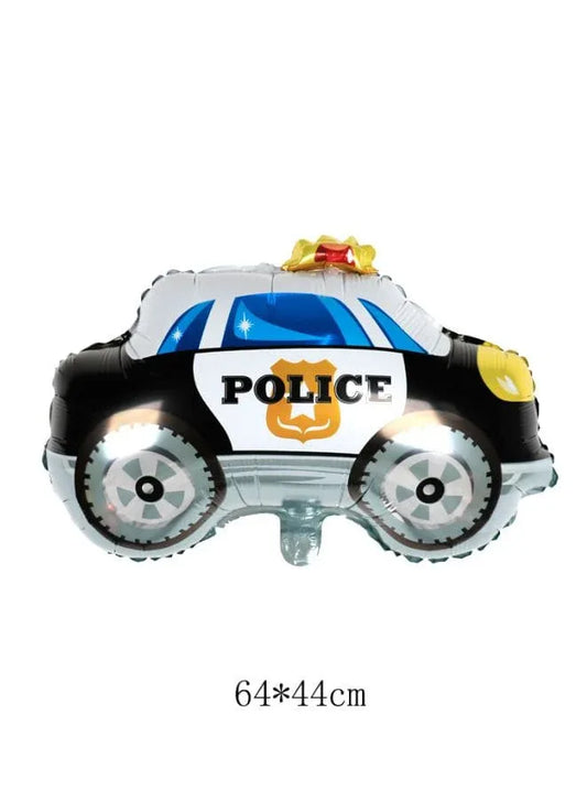 1 pc Birthday Party Balloons Large Size Police Car Foil Balloon Adult & Kids Party Theme Decorations for Birthday, Anniversary, Baby Shower Fatio General Trading