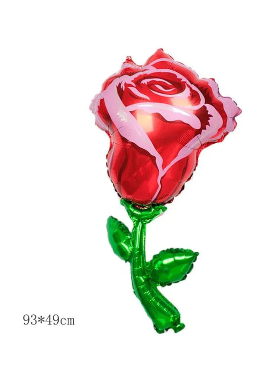 1 pc Birthday Party Balloons Large Size Rose Foil Balloon Adult & Kids Party Theme Decorations for Birthday, Anniversary, Baby Shower Fatio General Trading