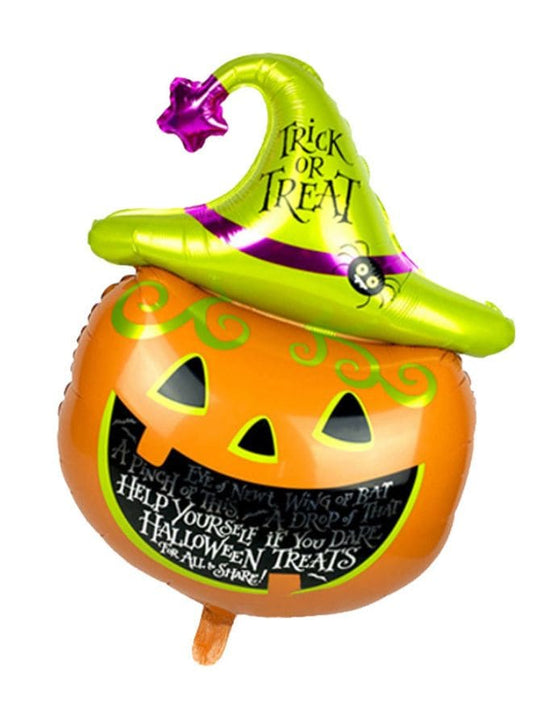 1 pc Halloween Party Balloons Large Size Halloween Pumpkin Hat Foil Balloon Adult & Kids Party Theme Decorations for Birthday, Anniversary, Baby Shower Fatio General Trading