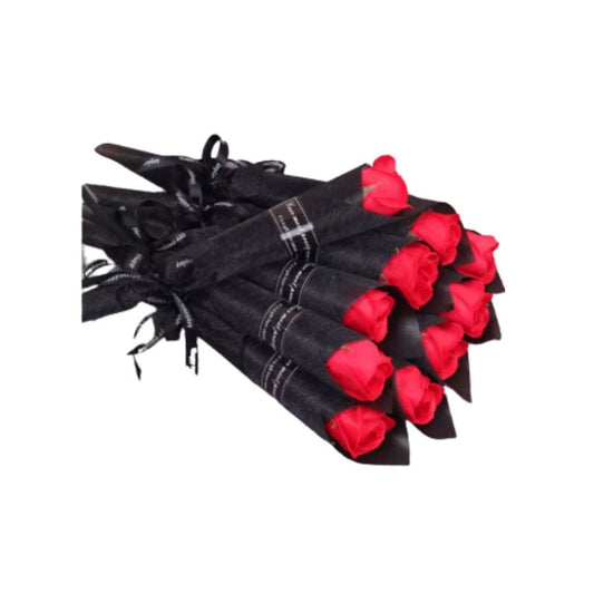 10 Pcs Artificial Soap Rose Flower Bouquet Valentines Day Gift for Wife, Girlfriend, Mother, Wedding Bouquet and Home Decorations Fatio General Trading