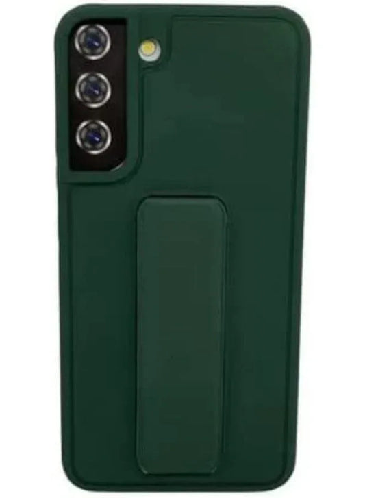 Samsung Galaxy S22 with Magnetic Stand & Holder, Premium Silicone Vertical & Horizontal Hand Strap Grip Multi Stand (Green) Fatio General Trading