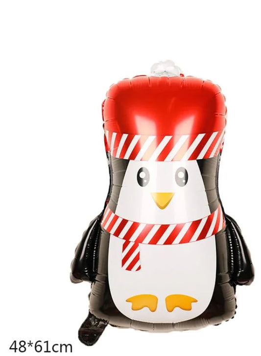 2 pcs Christmas Decoration Foil Balloon Party Supplies for parties, celebrations, and decorating (Penguin & Santa) - Fatio General Trading