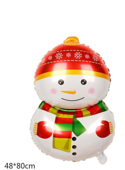 2 pcs Christmas Decoration Foil Balloon Party Supplies for parties, celebrations, and decorating (Snowman & Gift Sock) - Fatio General Trading