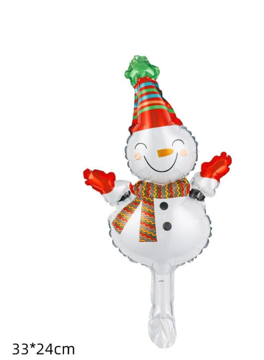 2 pcs Christmas Decoration Foil Balloon Party Supplies for parties, celebrations, and decorating (Snowman & Santa) - Fatio General Trading
