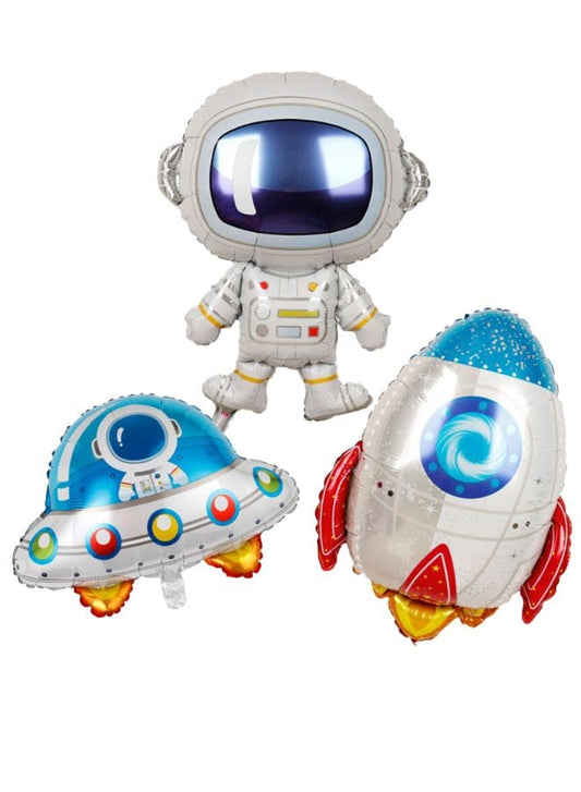 3 pc Birthday Party Balloons Large Size Space Foil Balloon Adult & Kids Party Theme Decorations for Birthday, Anniversary, Baby Shower - Fatio General Trading