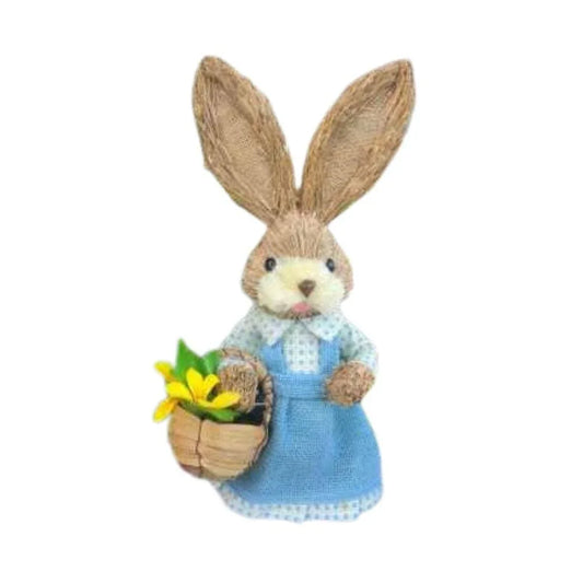 35cm Handmade Straw Rabbit Straw Bunny for Easter Day Artificial Animal Home Furnishing Shop Decoration, Bunny 15 - Fatio General Trading