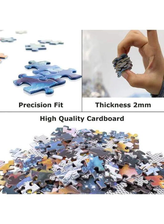 500 pieces DIY doodle drawing toys color painting wholesale blank jigsaw puzzle with 6 Color Pens - Fatio General Trading