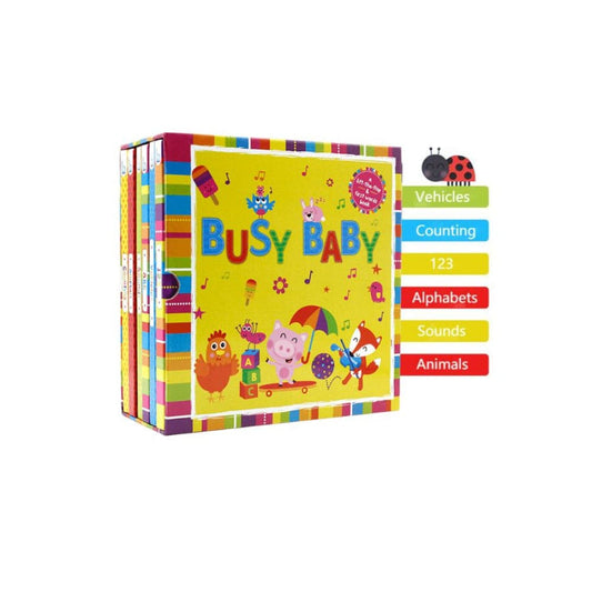 6 Book Set, Flip Flap First Word Book Set for Kids, Basic Skill and Literacy Learning Book for Kids Aged 1 to 6, Alphabet, Counting, Vehicles, Animals and Sounds - Fatio General Trading