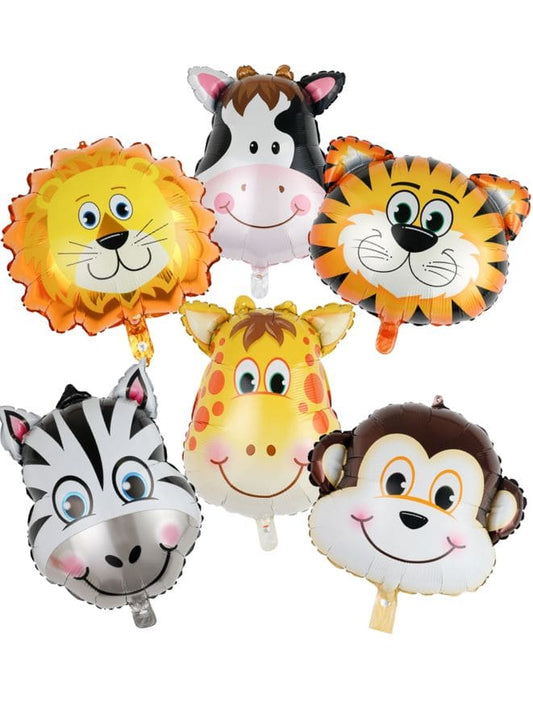 6 pc Birthday Party Balloons Large Size Animals Foil Balloon Adult & Kids Party Theme Decorations for Birthday, Anniversary, Baby Shower - Fatio General Trading