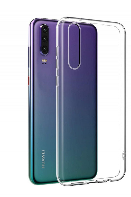 Case For Huawei P30 Case, Super-Slim, Reinforced Corners, Advanced Shock-Absorbent Scratch-Resistant Transparent Tpu Case Cover For Huawei P30, Clear Fatio General Trading