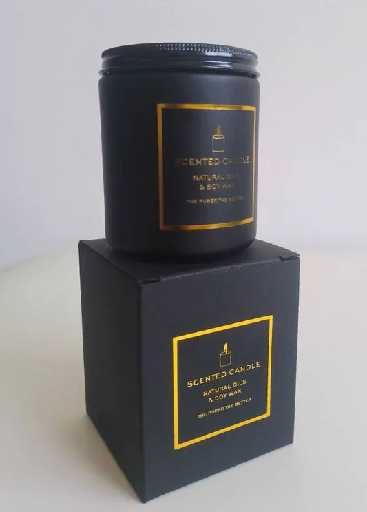Whimsical Glass Jar Scented Candle with Long Lasting Aromatherapy in Vanilla or Oud Scent, Up to 52 Hours Burn Time, Elegant Jar Design for Home and Gifting