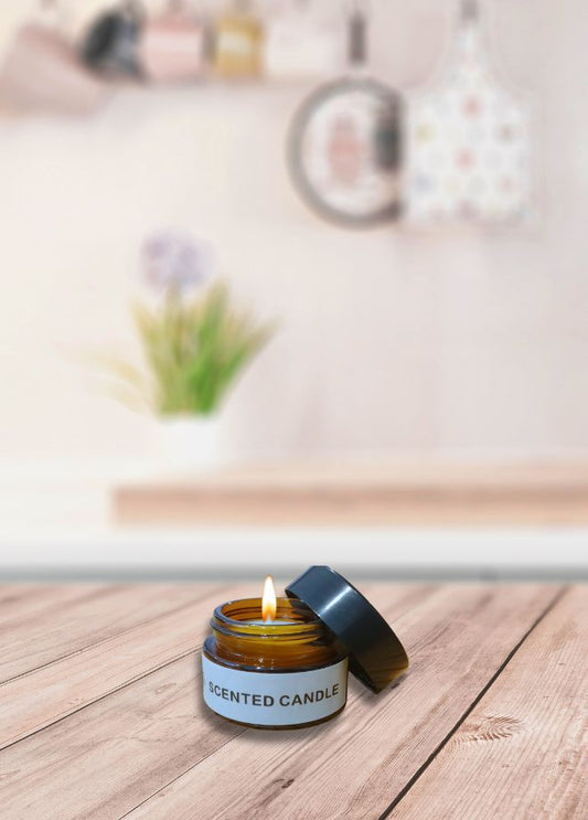 Premium Glass Jar Scented Candle with Romantic Floral Fragrance and Long Lasting Burn Time Up to 40 Hours, Available in Rose, Lavender, Oud, Gardenia, Lemon, Vanilla, Cedar and Woodm Lake Scents