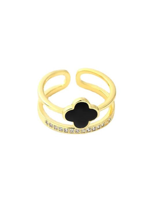 Elegant Four Leaf Clover Ring for Women | Ring Jewelry Gift for Valentine's day for Women, Girls