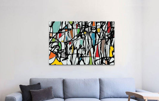 Abstract Wall Decor for Living Room Bedroom Wall Art Paintings Abstract Ink painting Wall Artworks Hang Pictures for Office Decoration, Design 14 - Fatio General Trading