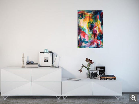 Abstract Wall Decor for Living Room Bedroom Wall Art Paintings Abstract Ink painting Wall Artworks Hang Pictures for Office Decoration, Design 2 - Fatio General Trading