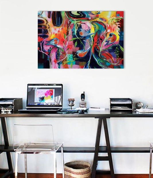 Abstract Wall Decor for Living Room Bedroom Wall Art Paintings Abstract Ink painting Wall Artworks Hang Pictures for Office Decoration, Design 3 - Fatio General Trading