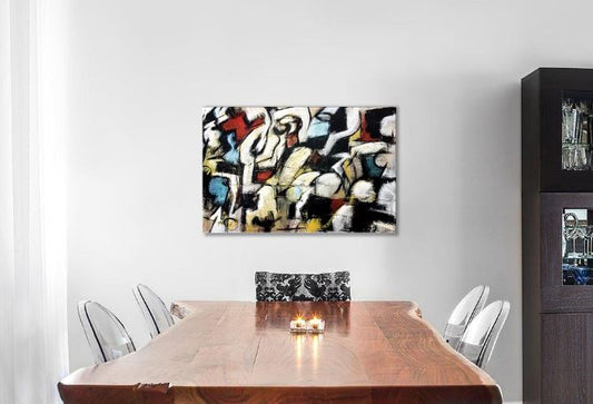 Abstract Wall Decor for Living Room Bedroom Wall Art Paintings Abstract Ink painting Wall Artworks Hang Pictures for Office Decoration, Design 4 - Fatio General Trading