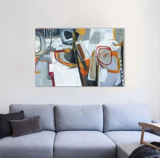 Abstract Wall Decor for Living Room Bedroom Wall Art Paintings Abstract Ink painting Wall Artworks Hang Pictures for Office Decoration, Design 5 - Fatio General Trading