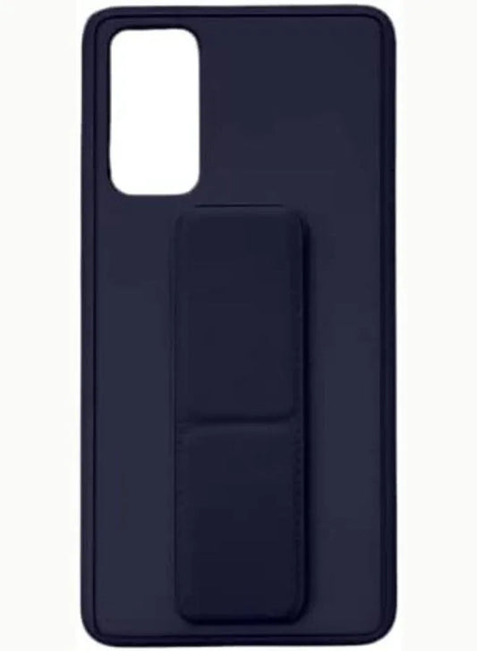 Fully Covered With Finger Grip Stand Holder Anti Slip Shockproof Protective Case Cover For SAMSUNG GALAXY A73 5G Dark Blue Fatio General Trading