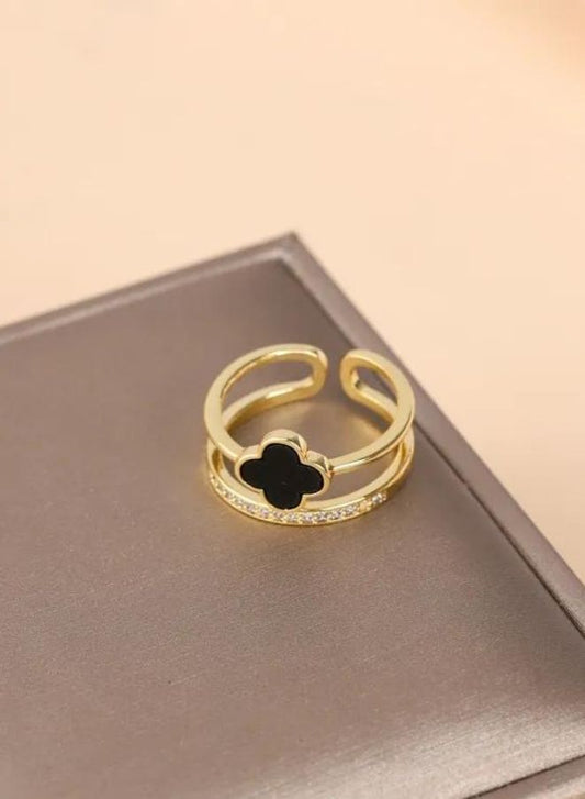 Elegant Four Leaf Clover Ring for Women | Ring Jewelry Gift for Valentine's day for Women, Girls