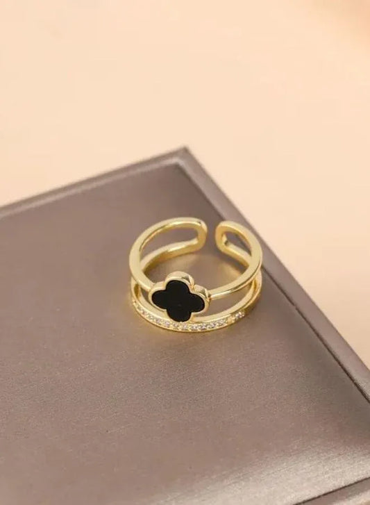Elegant Four Leaf Clover Ring for Women | Ring Jewelry Gift for Valentine's day for Women, Girls