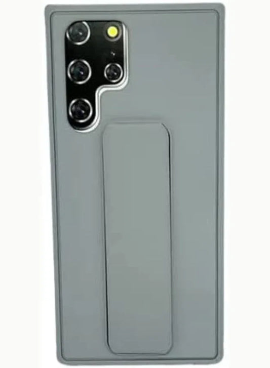 Samsung Galaxy S22 Ultra with Magnetic Stand & Holder, Premium Silicone Hand Strap Grip, (Gray) Fatio General Trading