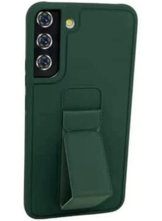 Samsung Galaxy S22 with Magnetic Stand & Holder, Premium Silicone Vertical & Horizontal Hand Strap Grip Multi Stand (Green) Fatio General Trading