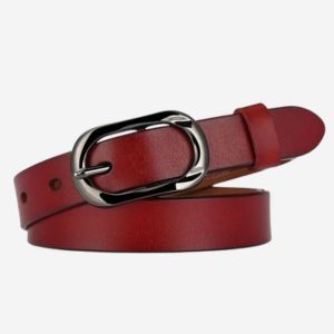 Red Leather Belt for Women