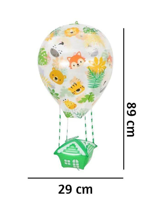 89 cm 3D Hot Air Foil Balloon,, Birthday Party Decor, Anniversary Decor, Graduation Decor, Holiday Decor, Easter Decor, Indoor Outdoor Decor, Home Decor, Room Decor, Animals Theme