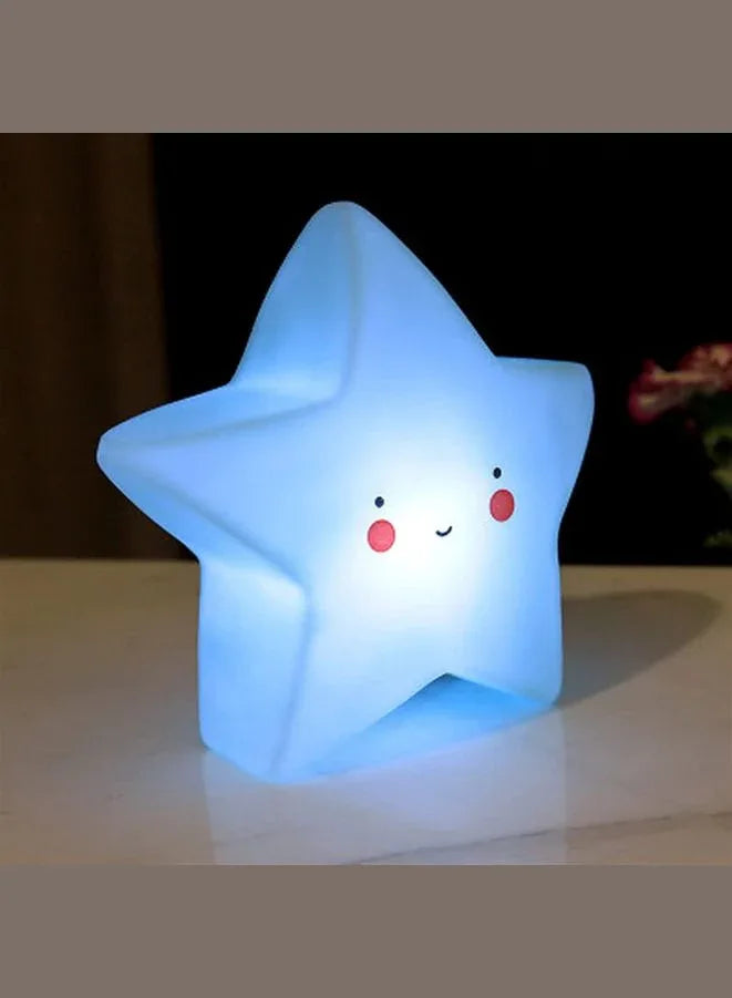 ضوء ليلي LED برسوم كرتونية محمولة للأطفال، مصباح طاولة لغرفة النوم بجانب السرير، ضوء ليلي على شكل نجمة القمر، أفضل هدية لعيد الميلاد، ديكور منزلي، ديكور غرفة الأطفال، غرفة المعيشة