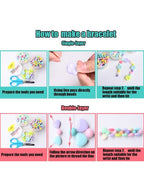 250 pcs DIY Beads Set for Jewelry Making for Kids and Adults, Craft DIY Necklace, Bracelets, hair hoop and more Using Colorful Acrylic Crafting Beads Kit Box with Accessories, Design 1 Fatio General Trading