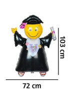 2024 Graduation 11 Pcs Foil Balloons Set Jumbo Congrats Grad Foil Balloons - Perfect Decor for Graduation Party