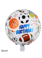 3 pc 18 Inch Party Balloons Large Size Sports Foil Balloon Adult & Kids Party Theme Decorations for Birthday, Anniversary, Baby Shower Fatio General Trading
