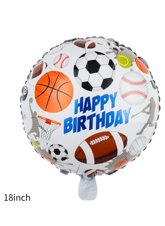 3 pc 18 Inch Party Balloons Large Size Sports Foil Balloon Adult & Kids Party Theme Decorations for Birthday, Anniversary, Baby Shower Fatio General Trading