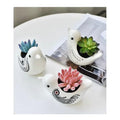 3 Pcs Lovely Birds Succulent Ceramic Flower Pot Cute Animal Mini Green Plant Basin Planter Home Decoration Fairy Gardening Fatio General Trading