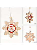 زينة عيد الميلاد الخشبية - شجرة عيد الميلاد المعلقة، ديكورات الجدران والنوافذ والأبواب 12 قلادة سانتا كلوز ورجل الثلج