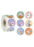 500pcs/roll Easter Slogan & Rabbit Print Gift Sticker, Cartoon Paper Gift Label Sticker For Holiday Fatio General Trading